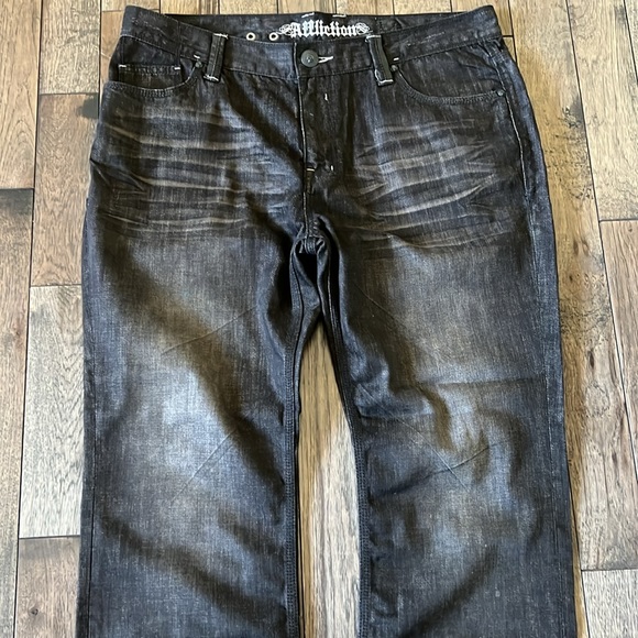 Vintage Affliction 100% cotton baggy jeans 40x34 - Picture 3 of 13